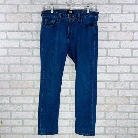 PAIGE Men's Federal Slim Straight Jeans in Pace Wash Size 34 - Picture 4 of 11